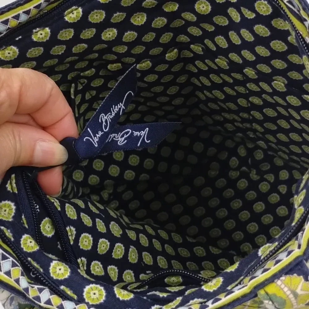 Vera Bradley Cambridge Print Retired Shoulder Bag Cloth Quilted